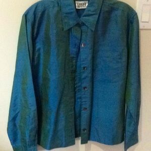 CHICO’S SILK COLLARED BLOUSE